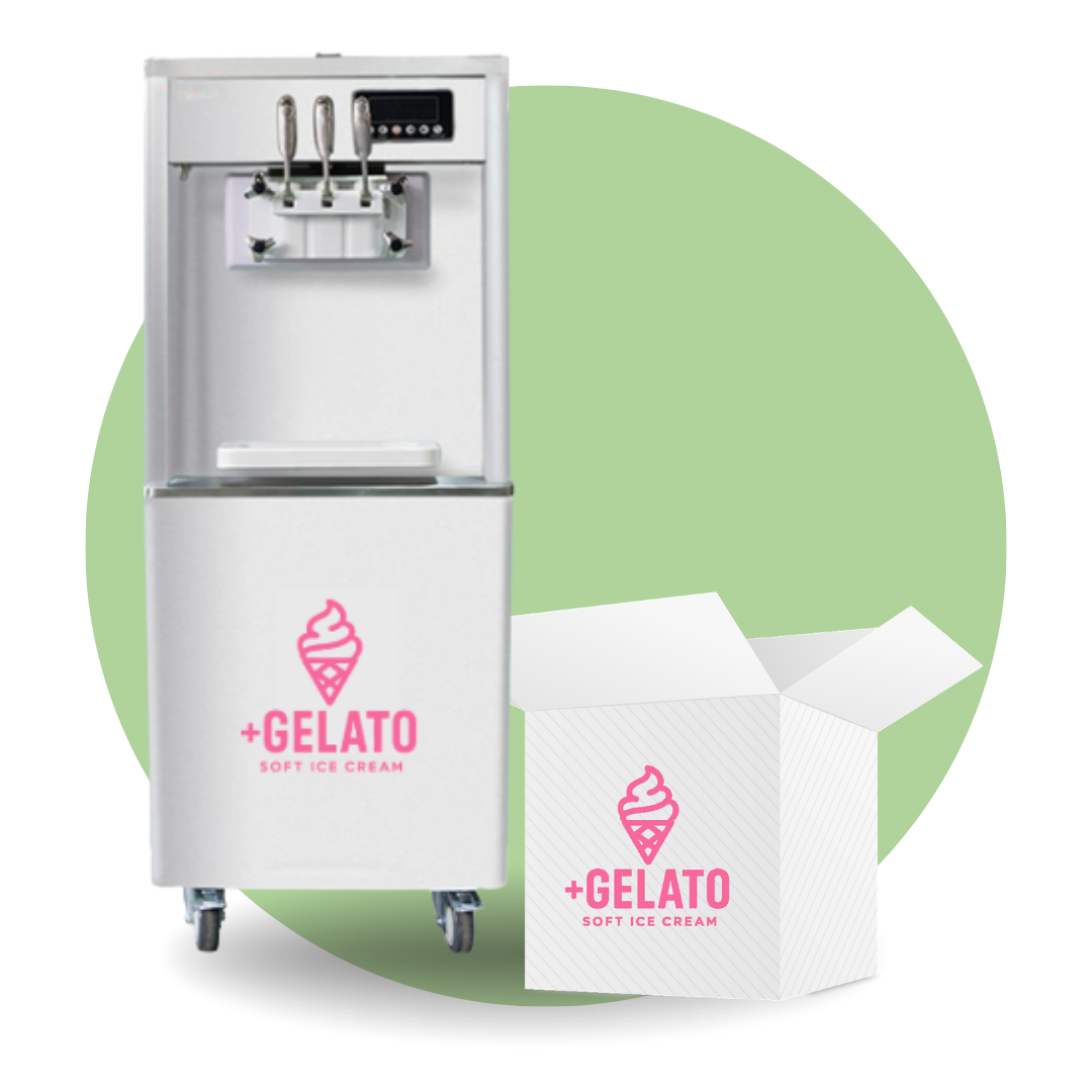 Combo máquina de piso con una base Mas Gelato