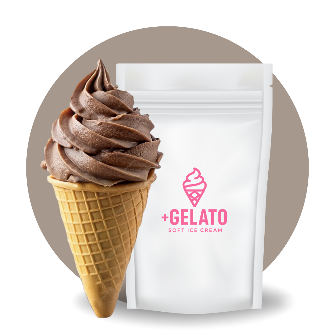 Base de crema sabor chocolate para helado suave