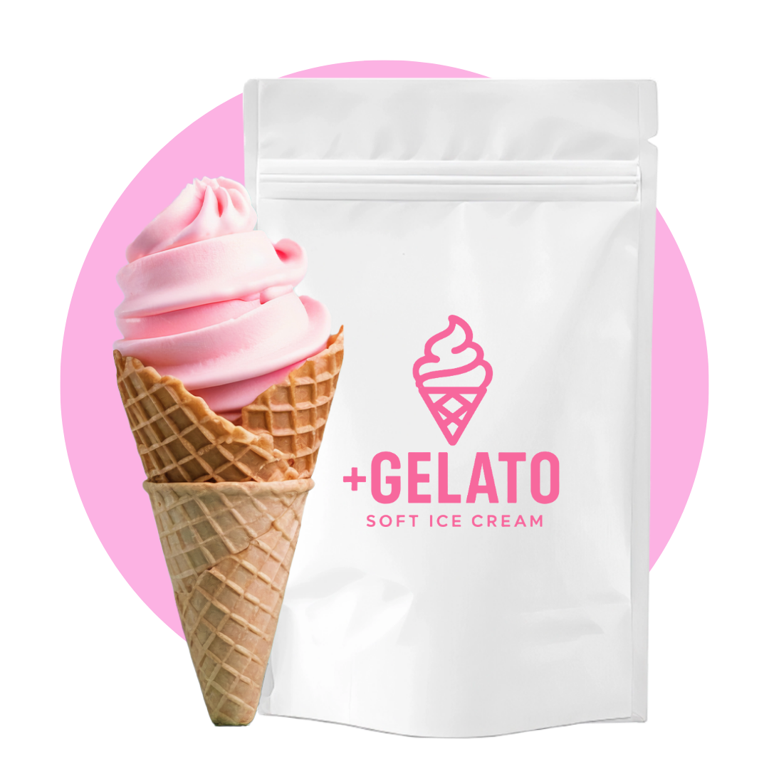 Base de crema sabor fresa para helado suave